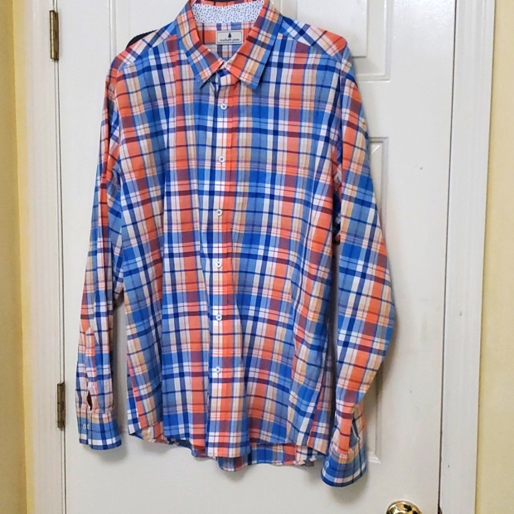 Southern Pines men's button up plaid shirt